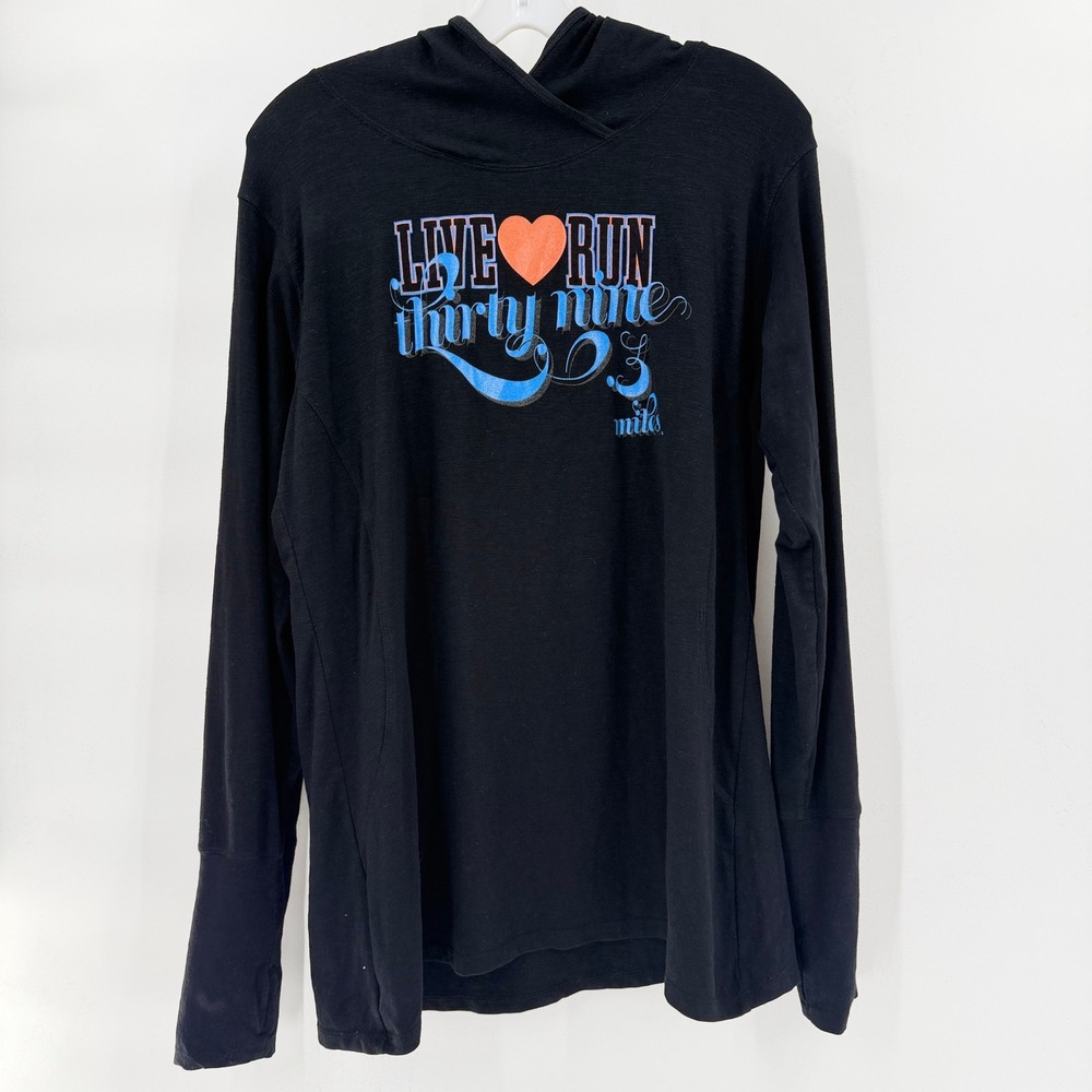 RAW THREADS Goofy Challenge Hoodie 39.3 runDisney Black Bamboo XL